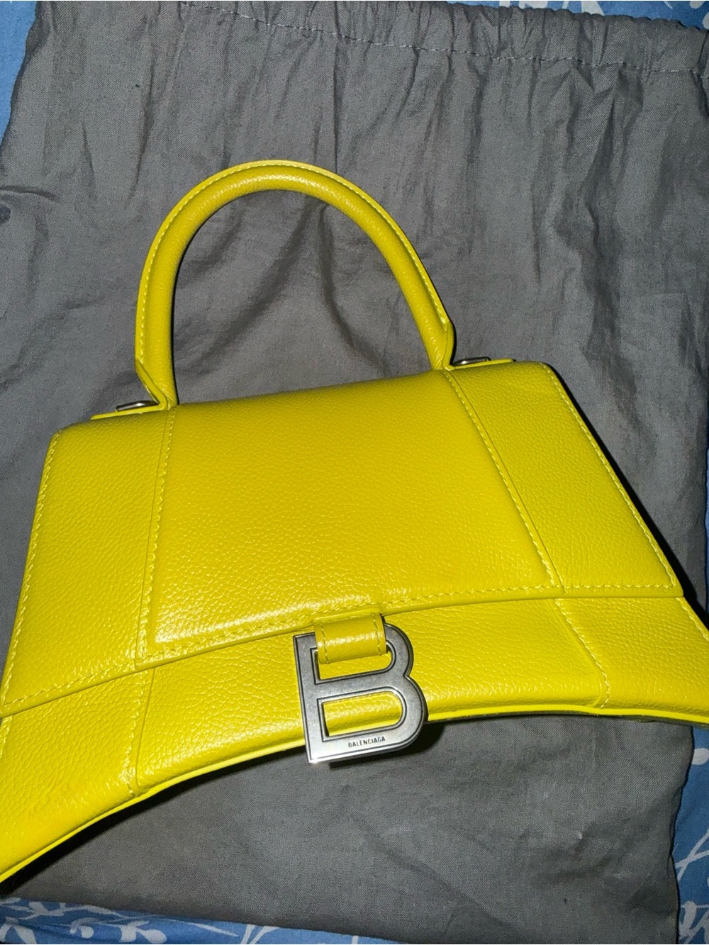 Balenciaga Yellow Top Handle Satchel
